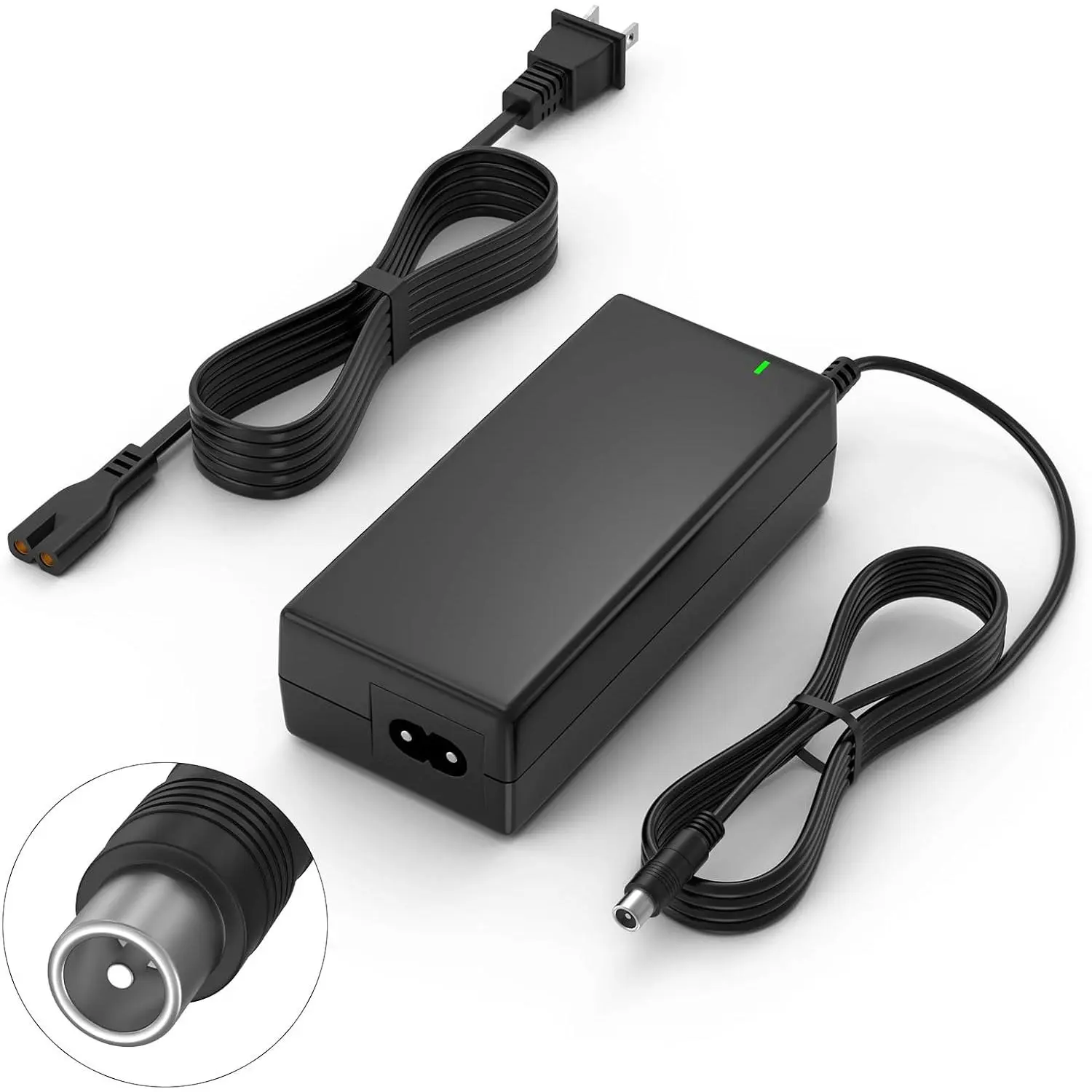 42V 2A Electric Scooter Charger (Round RCA Connector Charger) Compatible with Segway Ninebot Scooter, Lime, Lime-S, Spin, Skip, ES1 ES2 ES4 Electric Scooter for 36V Li-ion 10S Battery