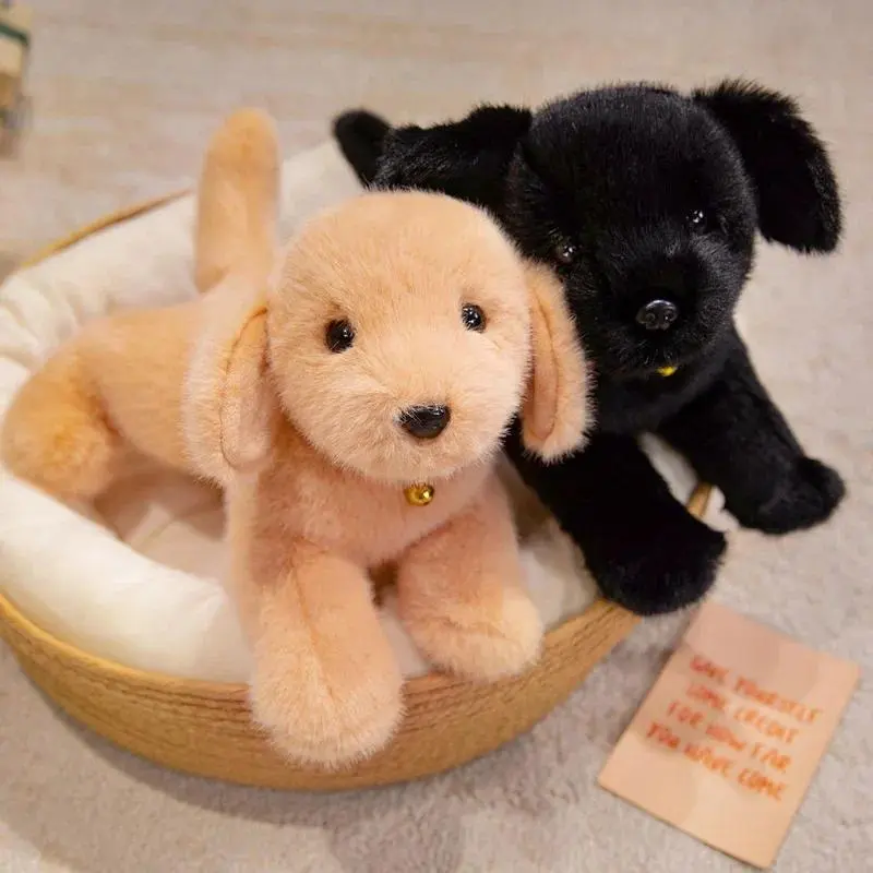 Simulation Labrador Dog PLush Toy Stuffed Lifelike Golden Retriever Animals Puppy Doll Cuddly Pillow Christmas Birthday Gift