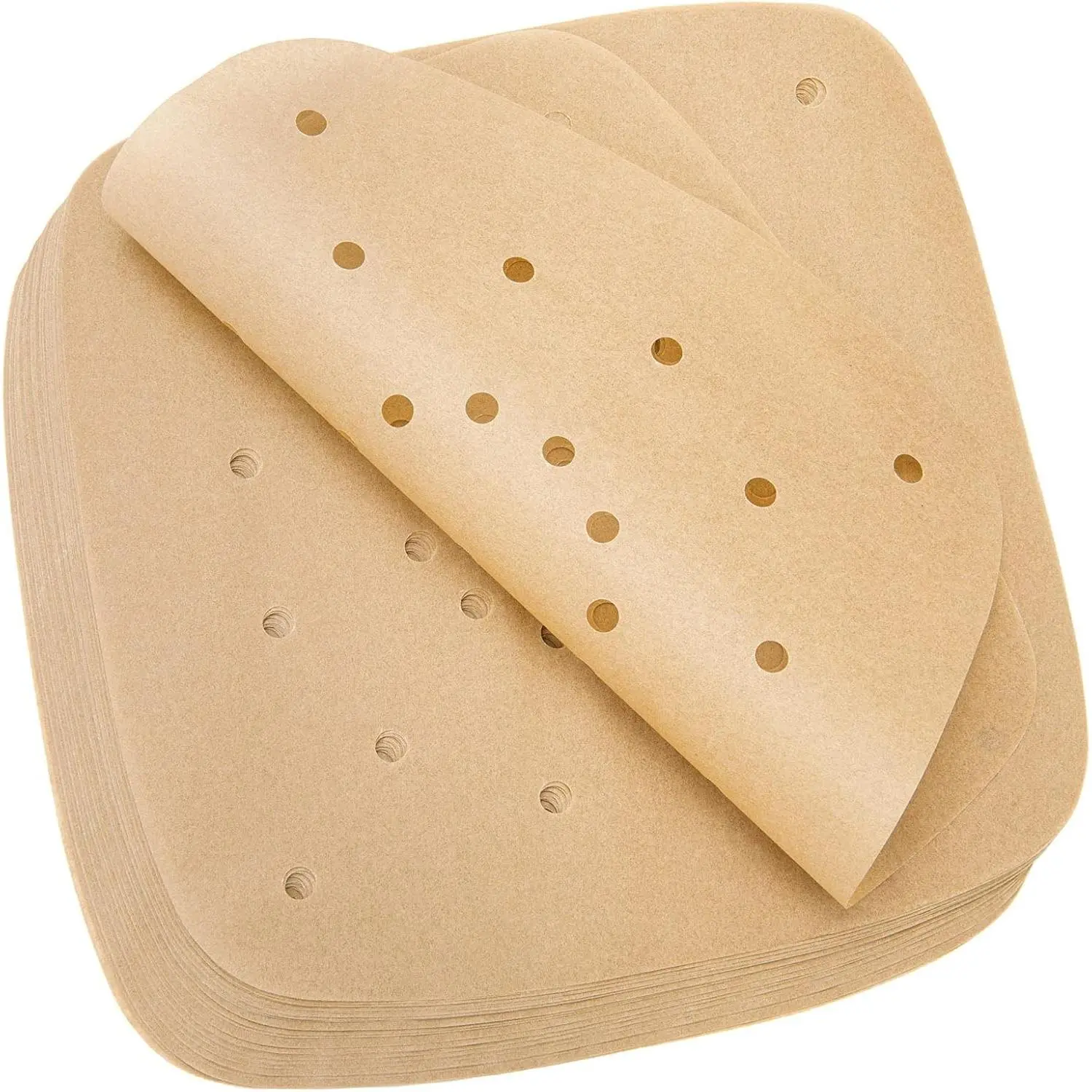200pcs Nonstick Air Fryer Parchment Paper Liners (8.5in) - Premium Perforated with Holes, Fits Oval/Round/Square Air Fryers, Steamers, Pans, No Burn, Easy Cleanup, Bakeware