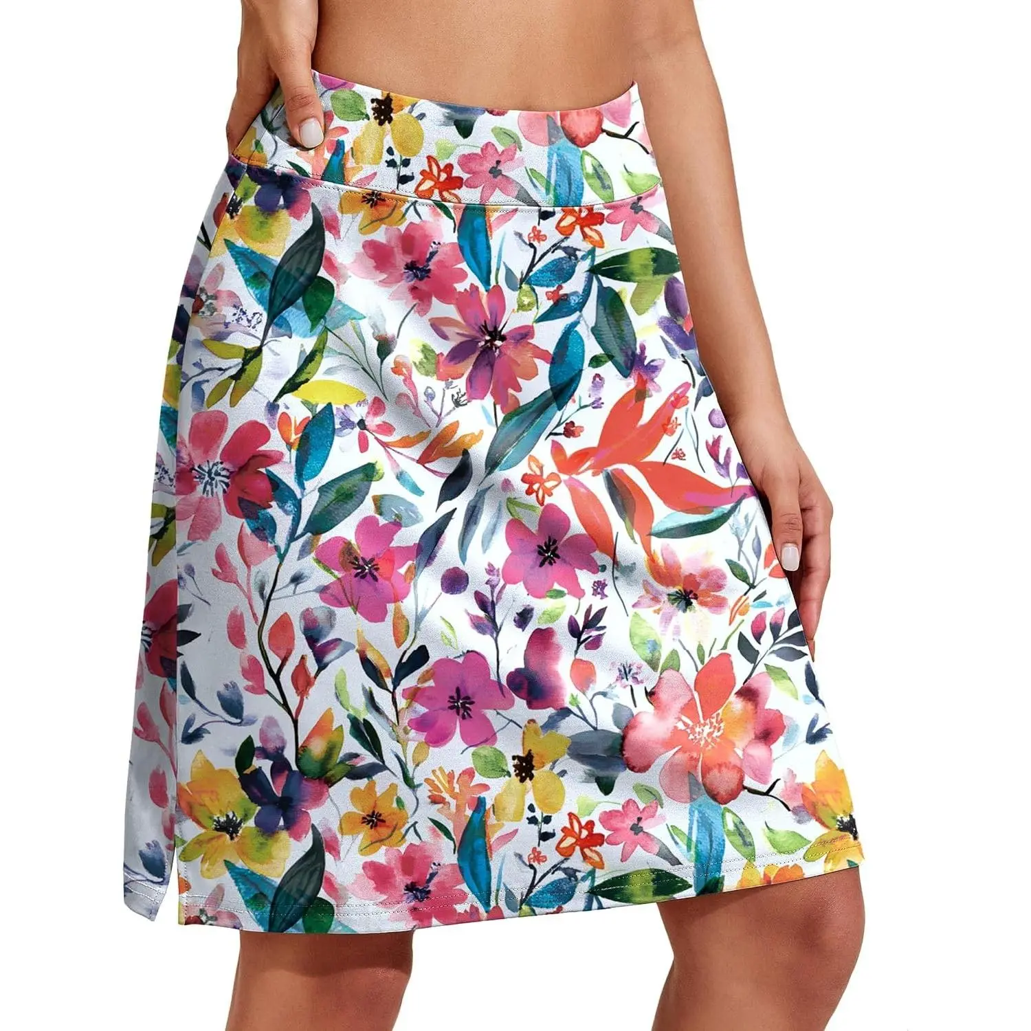 Women's 20" Knee Length Skorts Skirts Athletic Tennis Skorts Long Golf Skirt with Pockets Modest Skirts