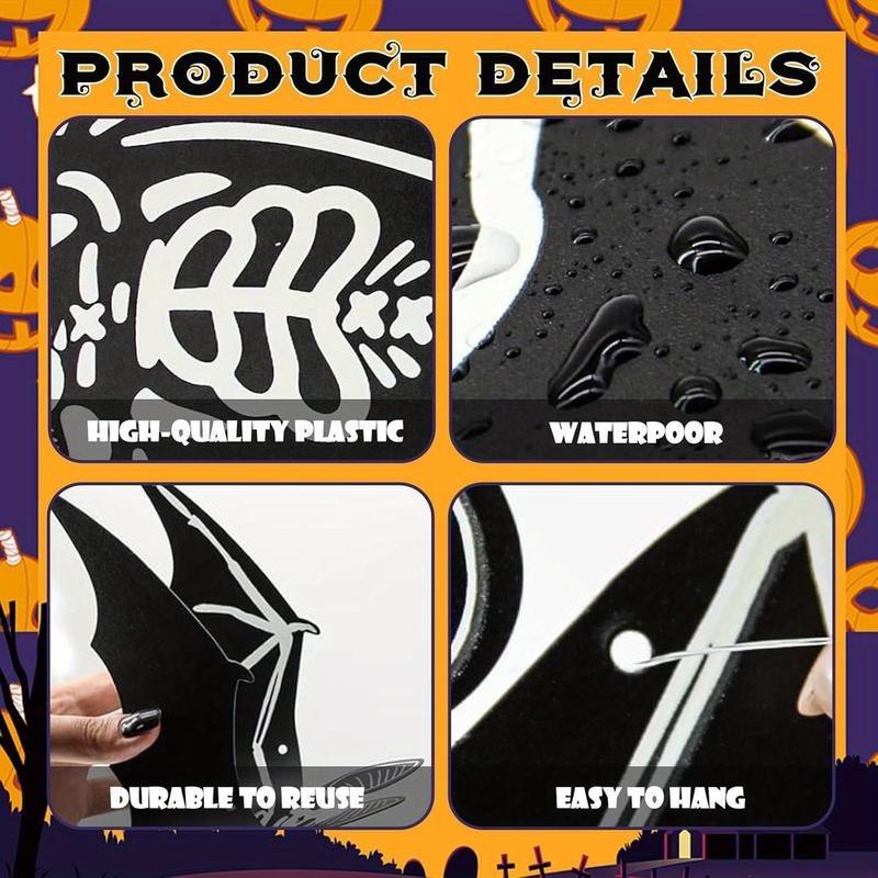 10 Pcs/set Halloween Decorations 3D Stereoscopic Bats, Fluorescent Glow in the Dark Props for Haunted House, Horror Wall Stickers