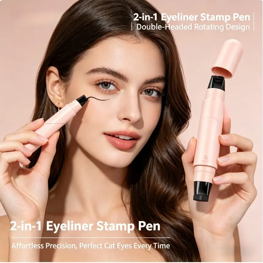 Dora One-Step Stamp Pen (2-Pack), Waterproof Sweatproof No Smudging, Affordable Eyeliner for Students, Quick 3-Second Lazy Person Tool!