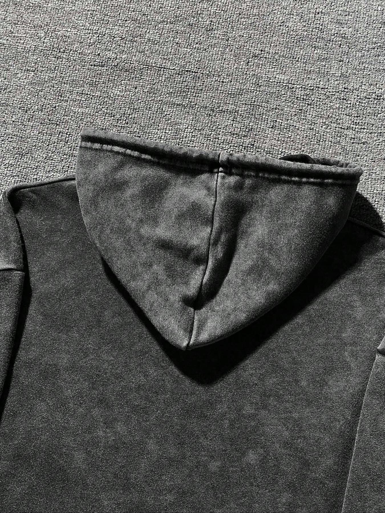 Men's Regular Fit Graphic Print Hoodie, Casual Comfy Hooded Sweatshirt for Daily Wear, Men's Clothes for Winter, Cotton