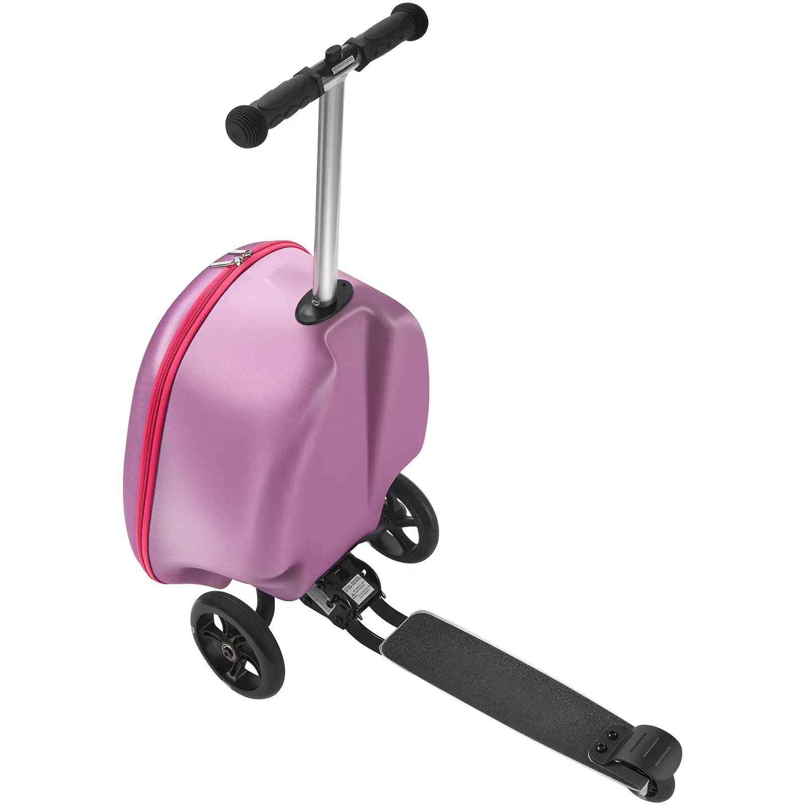 Ride-on Luggage, 20 L Capacity, 20 Inches Kids Scooter Suitcase with Flash PU Wheels, Adjustable Handle & TPR Non-Slip Grip, Foldable & Lightweight Scooter Luggage for Kids Aged 5+