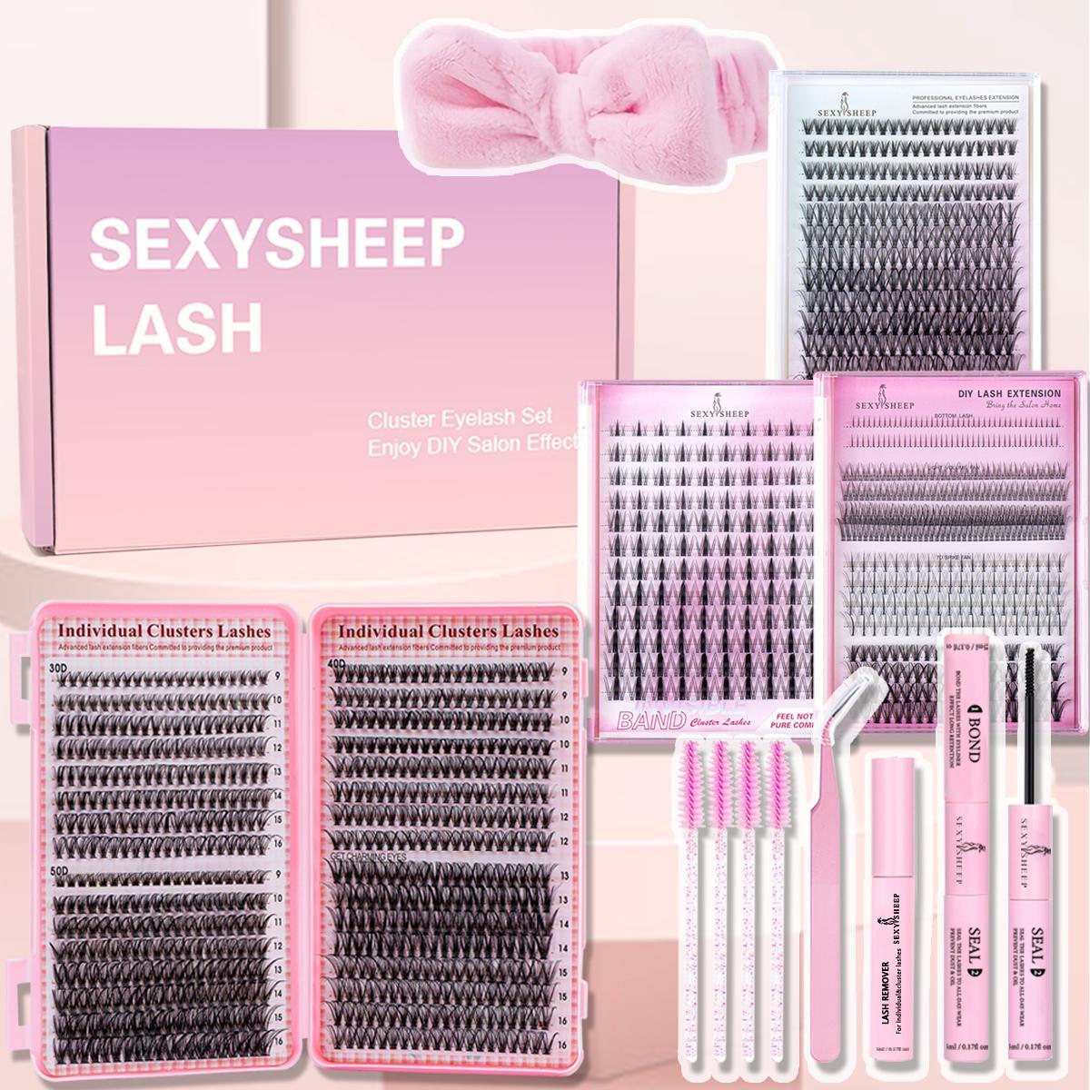 Mixed Length Eyelash Set, 1 Set Natural Soft Eyelash Cluster with Tools, Eye Makeup Enhancement False Eyelashes for Women & Girls, Cosmetic