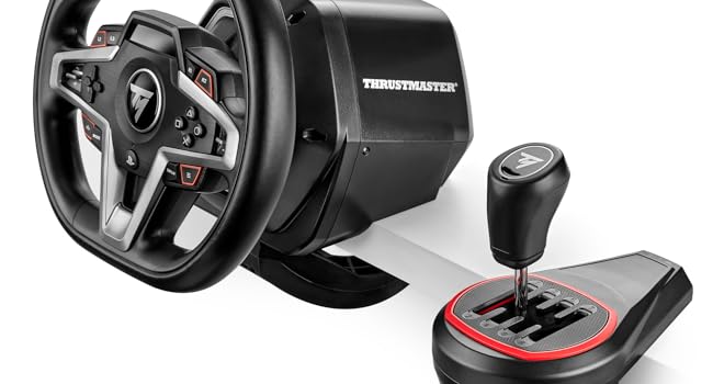 Thrustmaster TH8S Shifter Add-On for PS5, PS4, Xbox Series X|S, One, and PC – Sim Racing Gear with H-Pattern Shifter Plate, Compatible with Racing Wheels and Driving Simulator Sets