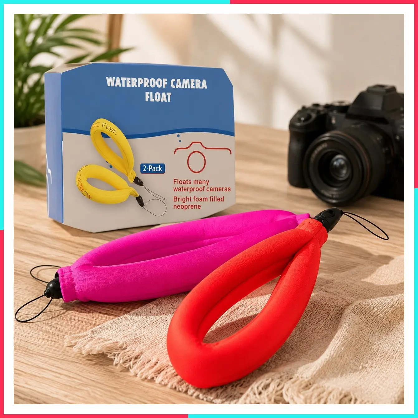 Floating Camera Wrist Strap 2-Pack, Underwater & Waterproof