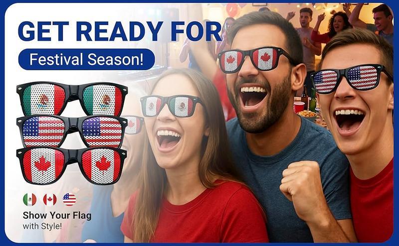 7-in-1 Football Match Fan Complete Kit - Scarf, Glasses, Wristband, Clapper, Face Paint, Headband, Flag for Game Day Support, Sports & Outdoor Use
