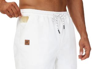 YUYANGDPB Men's 3-Pack Cargo Shorts - Polyester Stretchy Mid Waist Drawstring Pants, Multi-Use Year-Round Casual Shorts with 5 Pockets, 1 Zippered Pocket for Daily Wear, Outdoor Activities