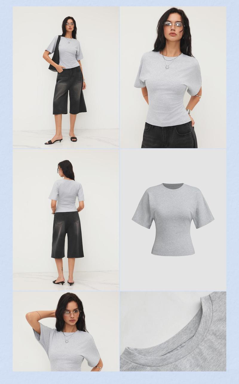 Cider 100% Cotton Round Neckline Tee