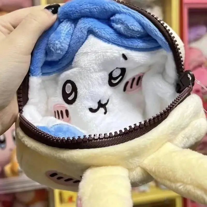 Cute Chiikawa Reversible Coin Purse Kawaii Hachiware Usagi 2 In 1 Cartoon Zipper Pouch For Girls Earphone Storage Bag Gift