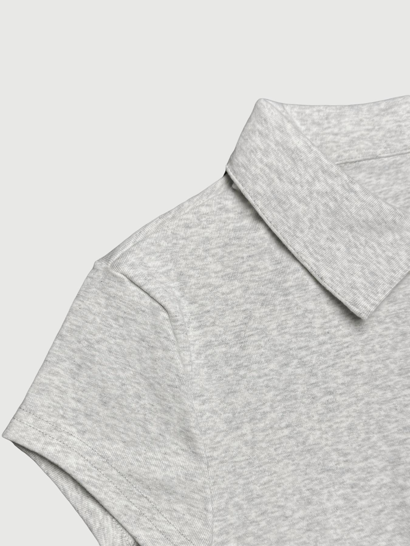 Fashionable Solid Color Comfortable Slim-Fit V-Neck Button Short Sleeve Polo Shirt Top, Stylish Casual Wear for Men, Perfect for Any Occasion