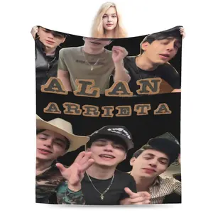 Alan Arrieta Super Comfortable Printed Flannel Throw Blanket–Soft&Warm Plush Throw for Sofa,Bed,Office,Camping–Cozy Blanket for Kids,Fans&Adults–Home Décor,Travel,Birthday,Christmas New Year Gift
