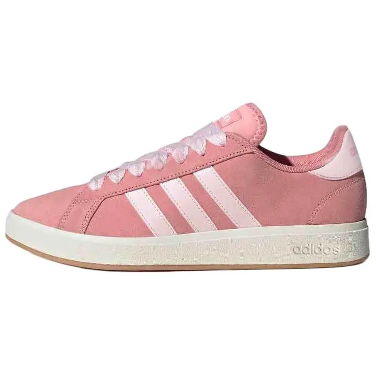 Adidas Grand Court Base 00s Low-Top Casual Sneakers - Women's Flats, Men's Footwear, Soft Comfortable Thin Rubber Sole, Durable Trainers, Pink Walking Shoes with Verifiable Global Authentication Credentials