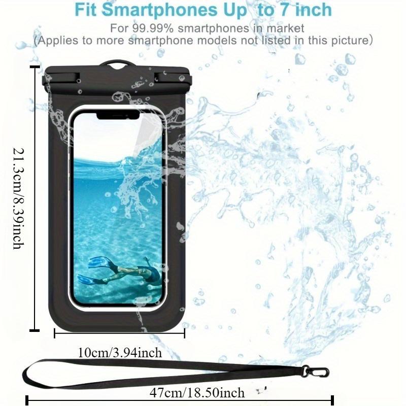 Waterproof Phone Bag, 1 Count Universal Large Capacity Phone Case with Lanyard, Swimming Phone Bag, Phone Accessories for Swimming, Beach, Pool, Phone Accessories, Cover, Smartphone