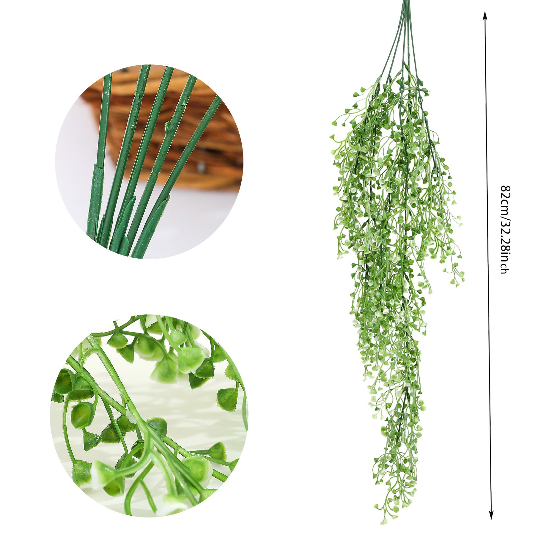 Simulated Orchid Vine Green Yellow Purple Fake Plant Wall Hanging Basket Flower Wedding Home Garden Decoration Aitificial Rattan Decorative Fruit