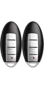 Keyless Entry Remote Control Key Fob Replacement Fits for Nissan Xterra Titan Armada Frontier 2002-2019 Quest Sentra Murano Pathfinder Versa Infiniti FX35 FX45 QX4 KBRASTU15 CWTWB1U733
