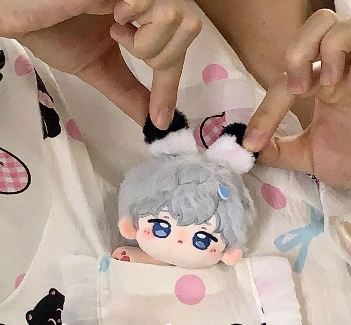 Love and Deepspace Rafayel 10cm cotton doll Xavier Zayne Sylus Caleb Cartoon peripheral decoration keychain Plush nude doll Gift