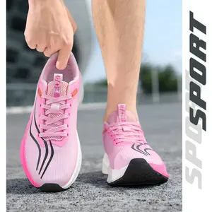 Bdhjydb Feidian 6C Carbon Plate Running Shoes, Unisex Sporty Chic Lace-up Low Top Sneakers with Striped Fabric and Round Toe