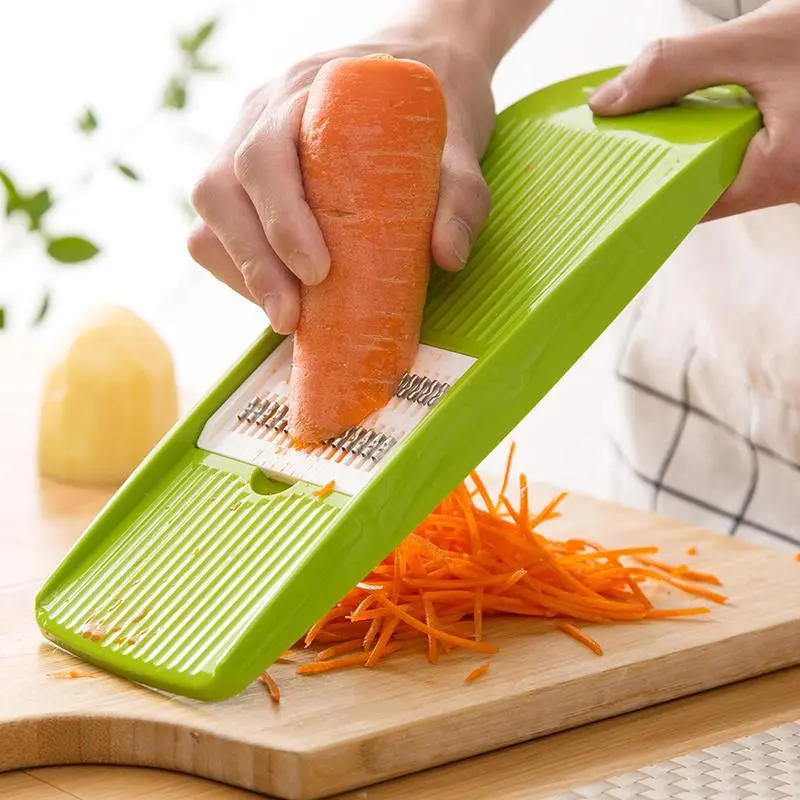 Mandoline Slicer Stainless Steel Kitchen Vegetable Slicer with 3 Blades Julienne Slicer Cutter for Potato Carrot