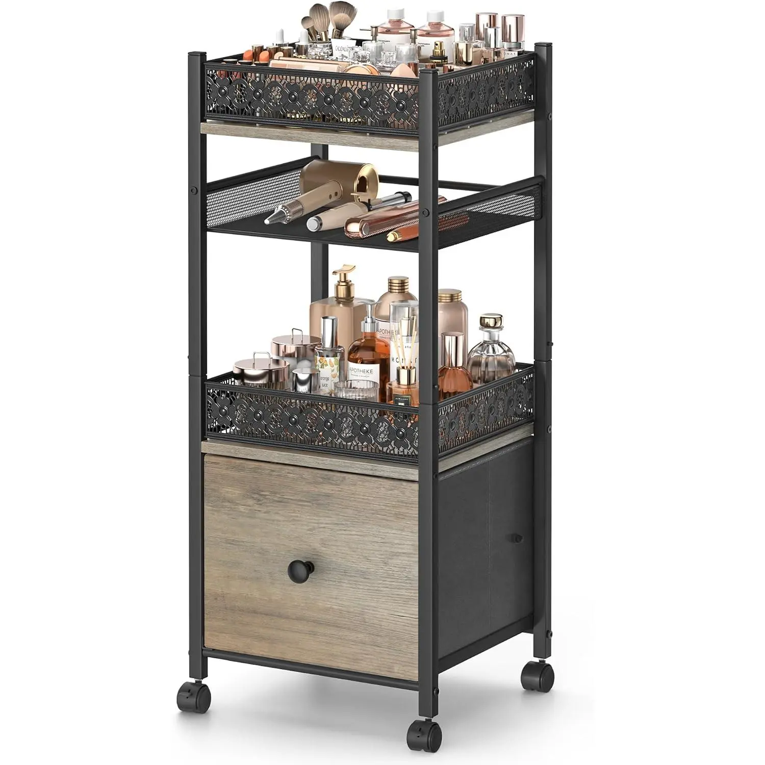 Makeup Organizer, Large Skincare Organizers, Make Up Organizers for , Makeup Storage  Organizer with Drawer, Bathroom  Organizer Makeup Holder Cart for  Care Hair Tool Beauty