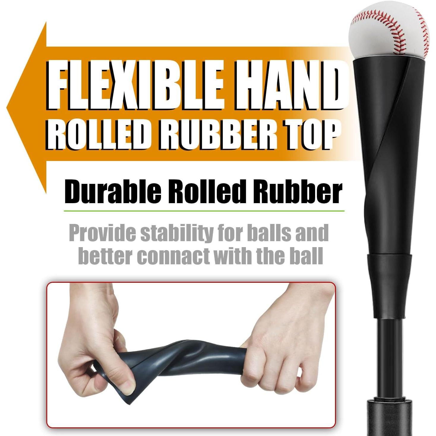 Baseball/Softball Batting Tee-(23"-37") Height Adjustable  Portable Baseball Tee with Removable Rubber Top and Heavy Duty Base for  Ages