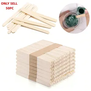 50 Pcs Resin Tool Epoxy Stirring Stick Popsicle Ice Cream Stick Handmade DIY Resin Mold Wood Ice Pop Sticks Making Tools