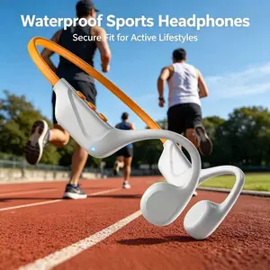 Wireless Bone Conduction Headset, Open Design, Microphone, Waterproof Sweatproof, Ideal for Running and Fitness, Model X13