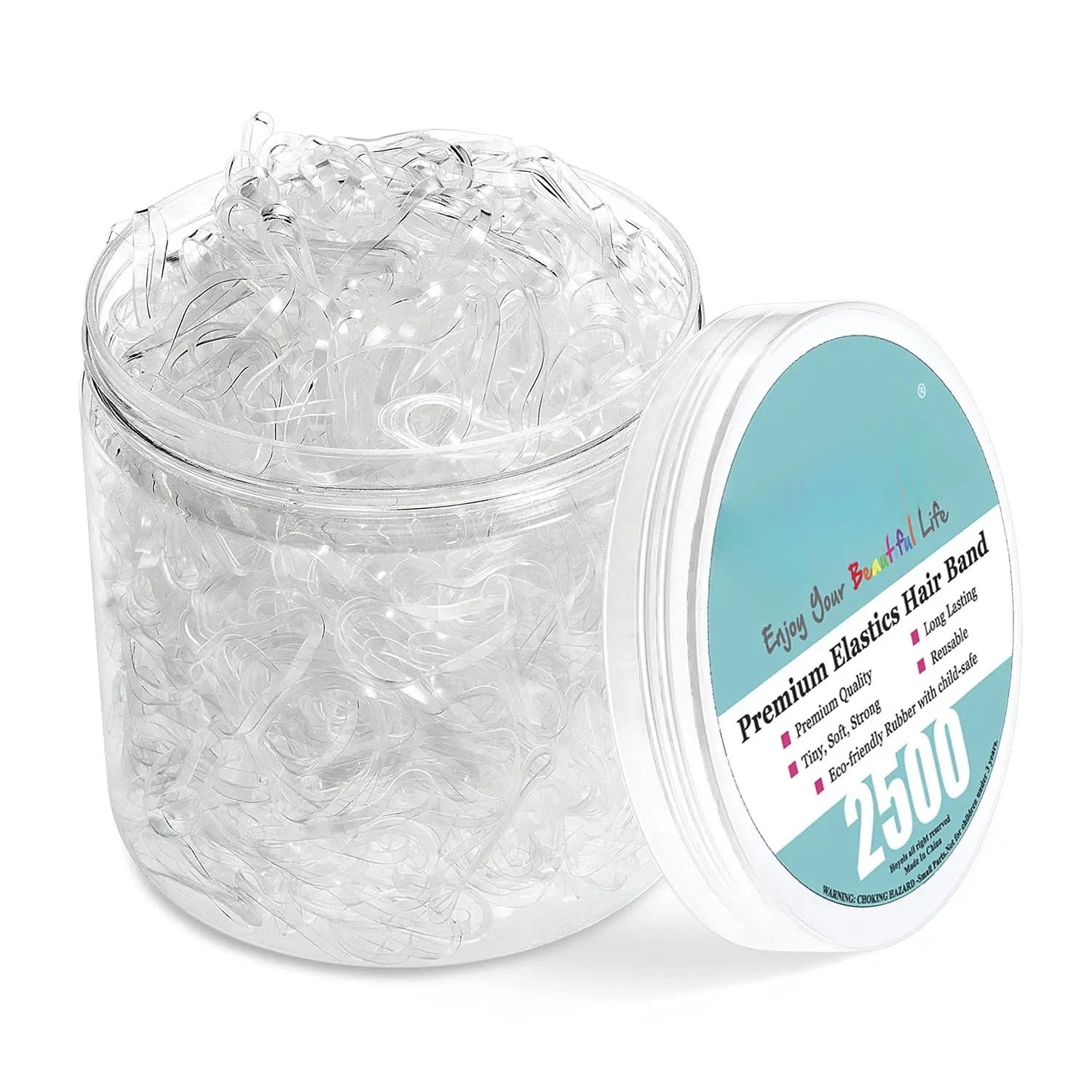 Clear Elastic Hair Ties, Small Rubber Bands