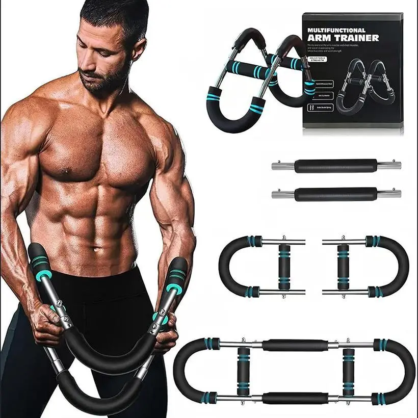 Resistance Twister Arm Exerciser for Men & Women, Detachable 2-Spring Black Edition, Portable Chest Clip Trainer with Elastic Spring, 2026 New Pro 60-100lb Adjustable Power Twister Bar