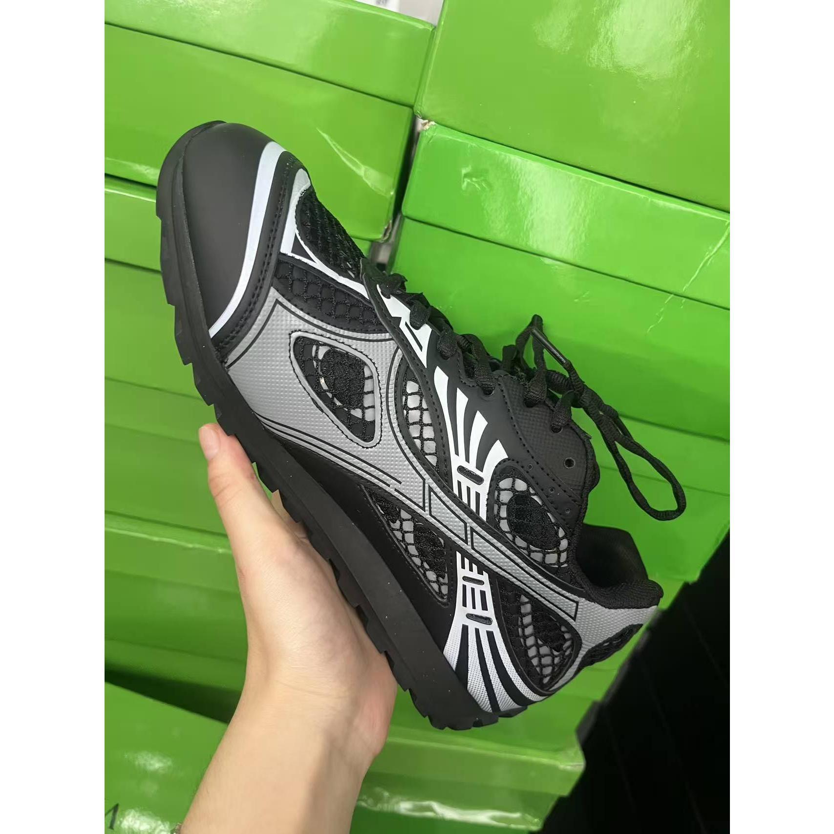 Metallic Red & Purple Retro Sneakers, Breathable Mesh Reflective Running Shoes, Trendy Chunky Casual Footwear