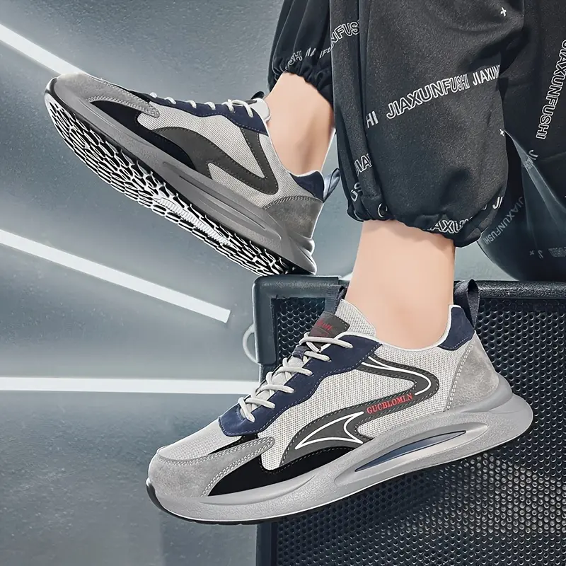 GGOR Men's Plus Size Sneakers Suitable for Big Feet - Wide Width & Length Oversized Shoes, Low-Top Lace-Up Round Toe with Sole & Upper, Breathable for - Casual Wear, Spring/Autumn Daily Use (Forrest Gump)