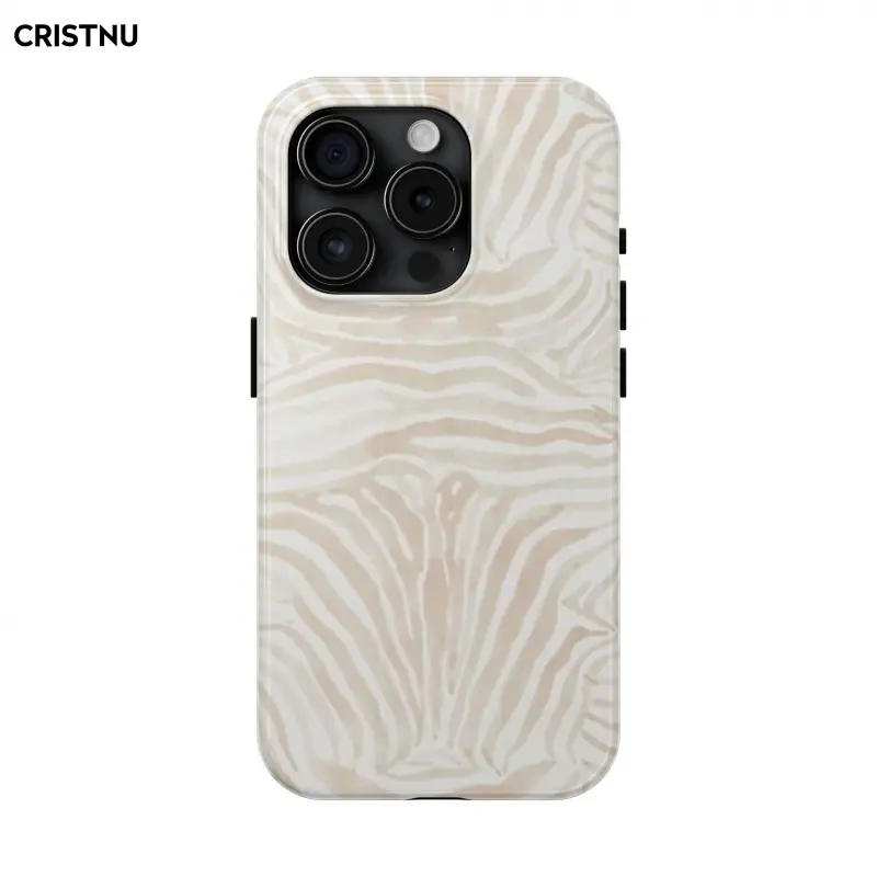 ELIXRE Stylish Tough Waterproof Smartphone Case - Preppy Glam Street Zebra Print, Durable Tech Protection, Samsung Galaxy S25 Cover, Club Gifts for Her, Mobile Phone Accessory, Flush Mount