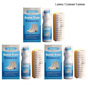 Velvet Stain Removal Kit (100ML+brush/100ML*2+brush*2/100ML*3+brush*3), Special for Velvet, Clean Fur, Snow Boots, Sandal Cleaner
