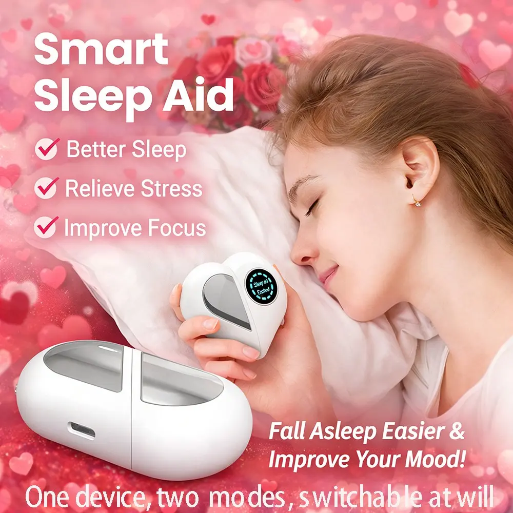 Handheld sleep aids, Sleep aid gadget, sleep accessories and smart sleep monitors – the gift for a peaceful night’s sleep. Featuring soothing natural sounds and a memory function, this sleep aid is a portable device with a USB port, ideal for people