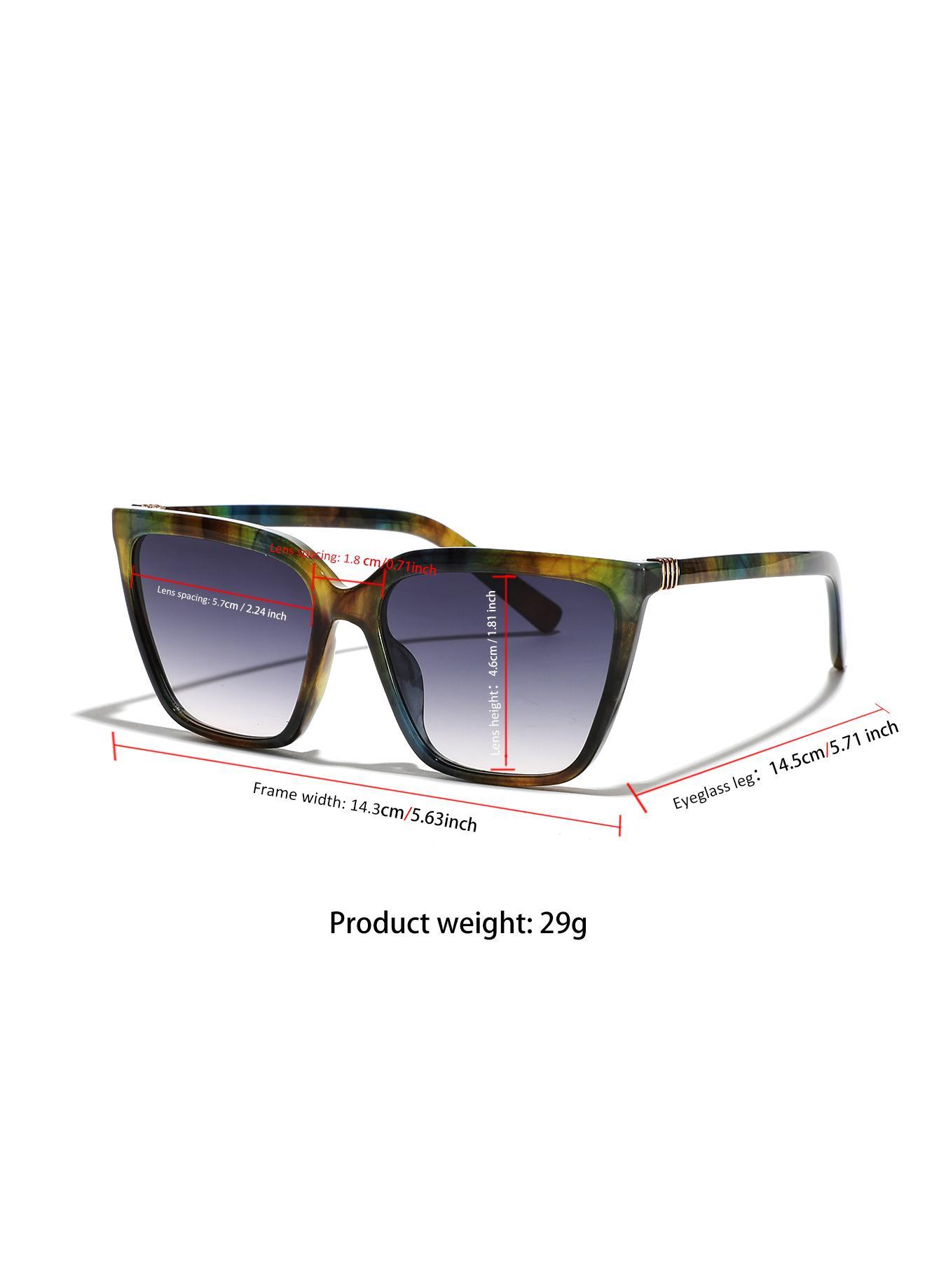 Retro Cat Eye Frame Sunglasses, Trendy Tinted Lens Sunglasses for Everyday Use, Fashion Accessories for Outdoor Activities, Vintage Ombre Sunglasses