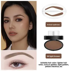 Lazy Eyebrow Stamp for Beginners, One-Step Eyebrow Tool for Perfect Straight Brows, Fast Shaping, Waterproof, Sweatproof & Smudge-proof, Easy to Use for Newbies, Makeup, Eyebrow Definer