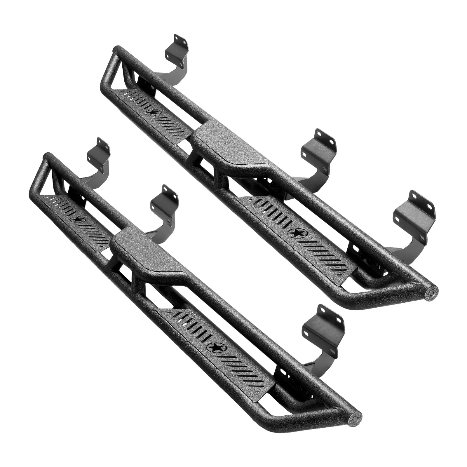 Running Boards, Side Steps Compatible with Ford F150 Supercrew Cab, Q235 Construction, 6-Inch Extra-Wide Step, Non-Slip Design