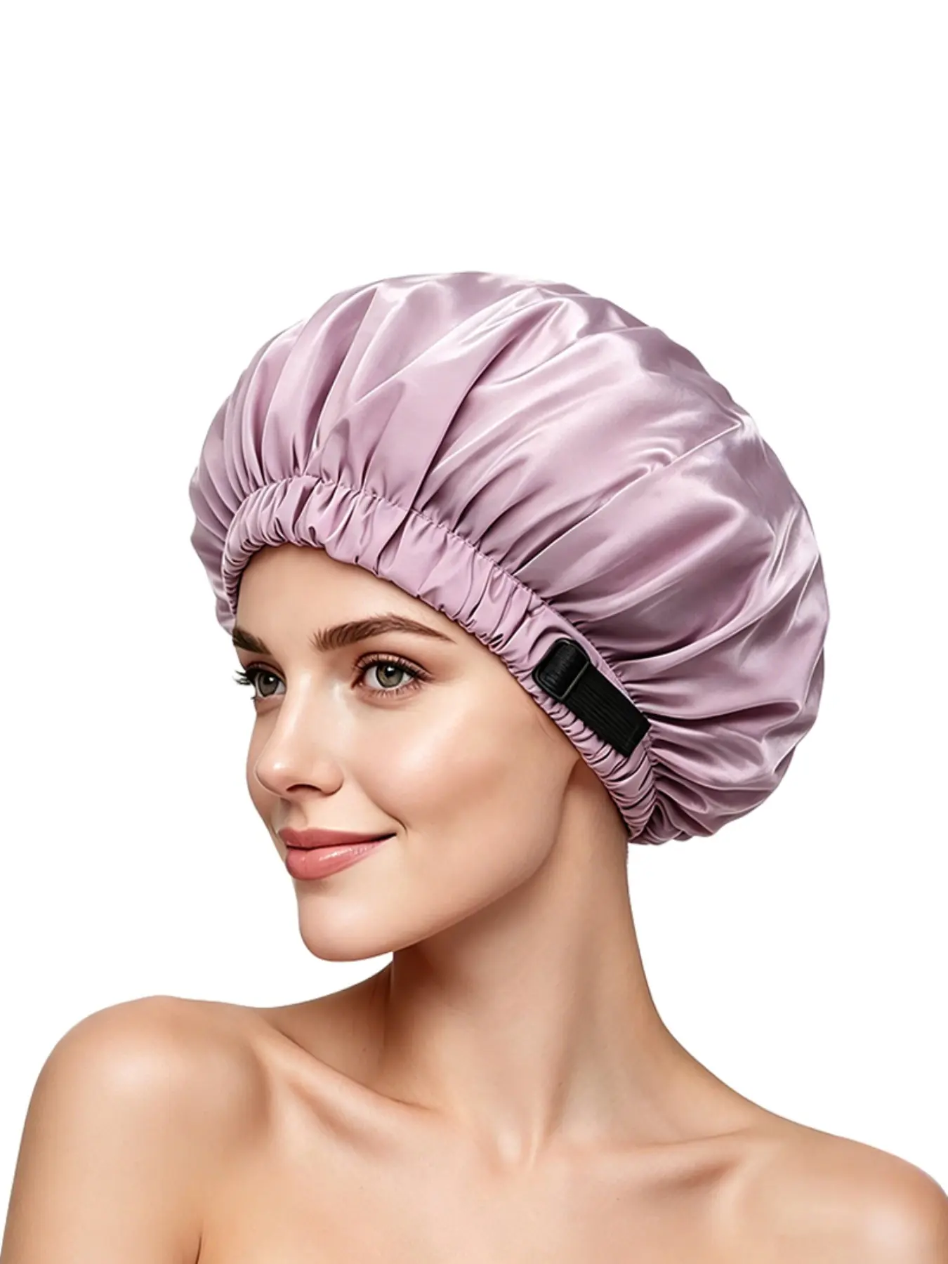 Adjustable Rhinestone Inner Lining Bath Hat, Anti-Oil Smoke Work Cap, Beauty Hair Protection Hat, 1pcs, Ideal for Salon & Home Use