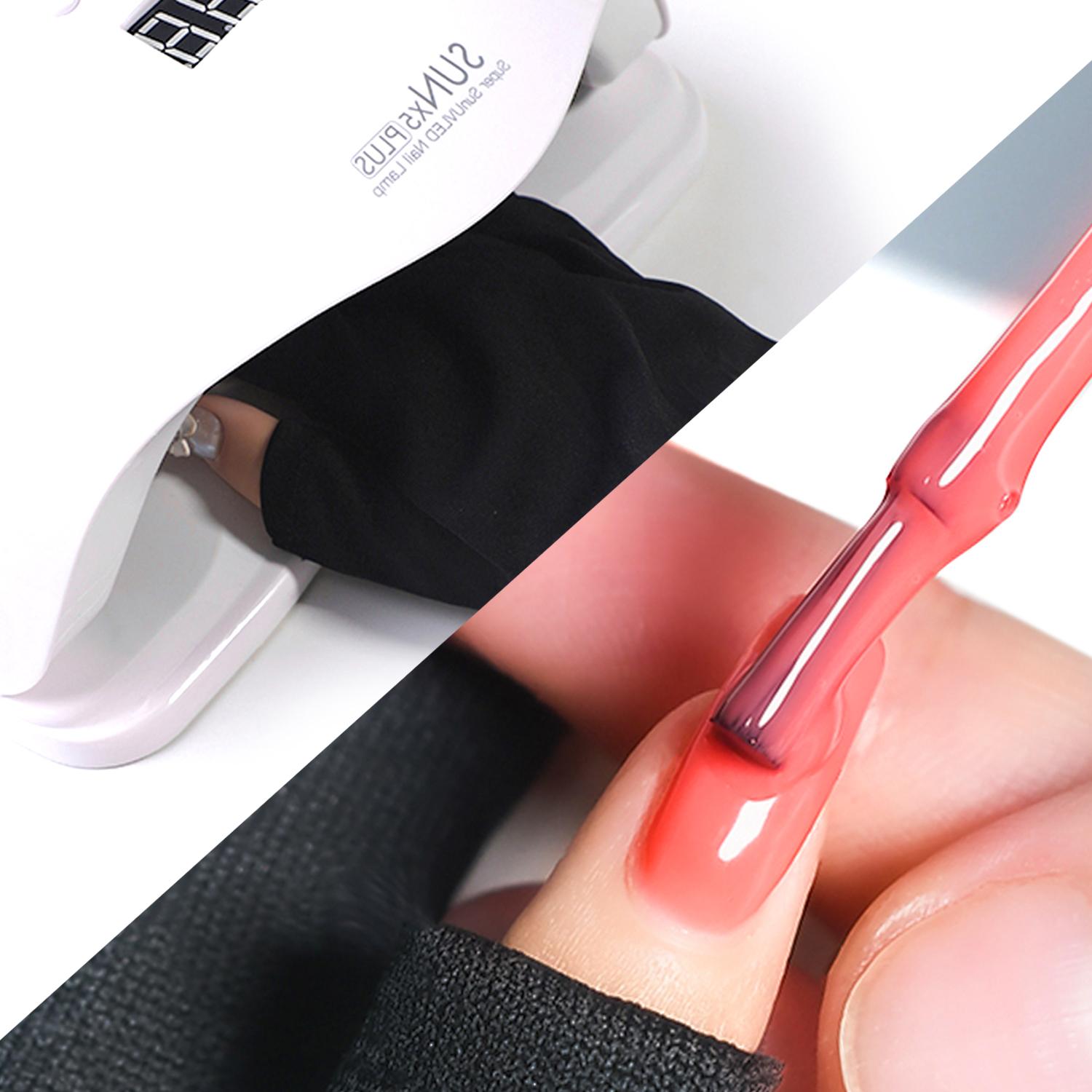 Anti UV Gloves Gel Professional Protection Gloves For ManicuresProtect Hands Nail Art Stretchy Fingerless Glove For Home Outdoor