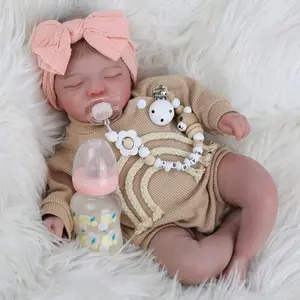 Reborn Baby Girl Dolls 18 Inch Cloth Body Lifelik Newborn Baby With Realistic Veins For Kids Age 3+