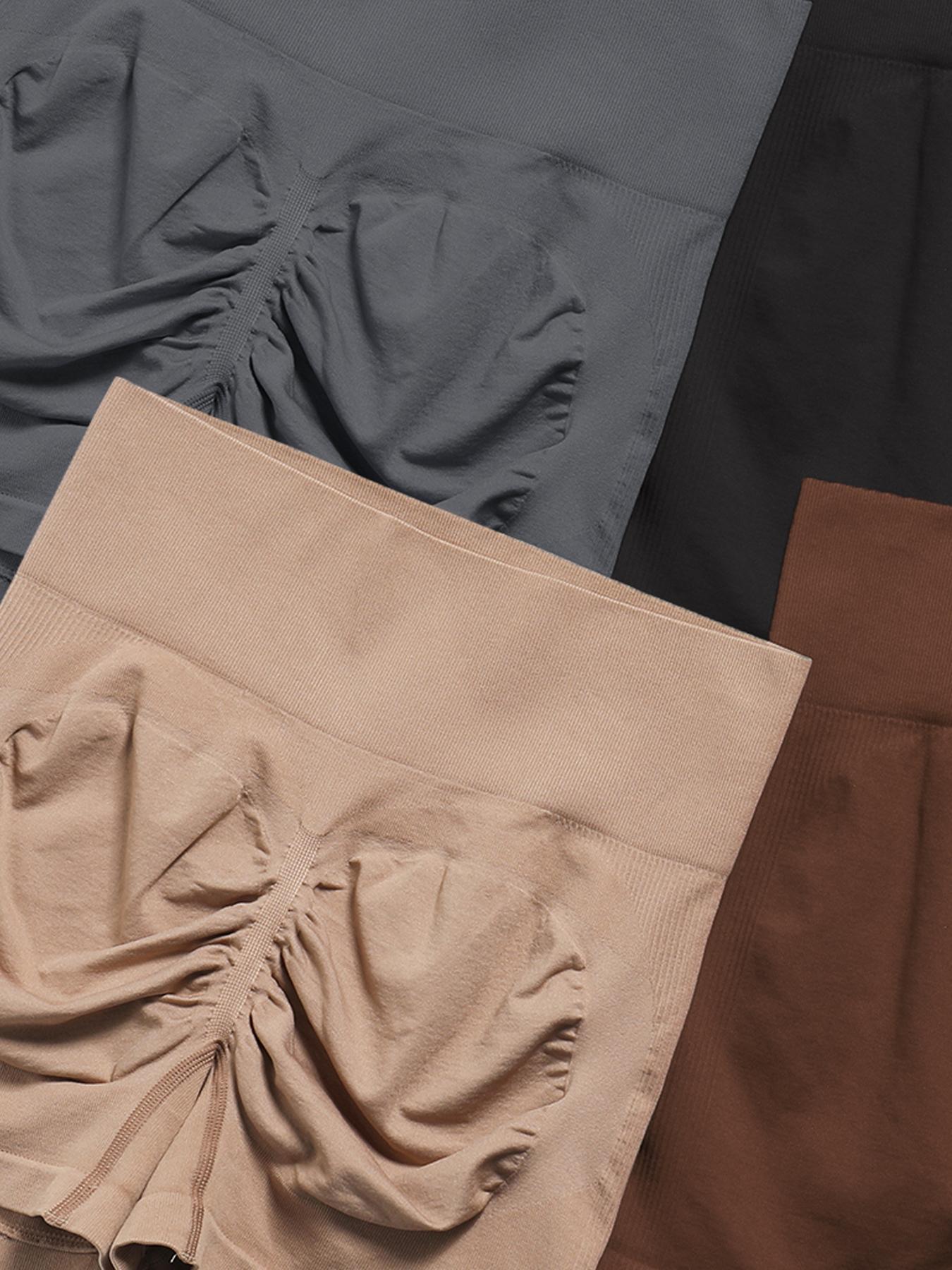 Sporty Women's Plain High Waist Skinny Sports Shorts, Soft Stretch Shorts, Sports Comfy Breathable Short Leggings for Yoga Gym Workout Running, Breathable Athletic Shorts, Ladies Sportswear for All Seasons, Gym Clothing