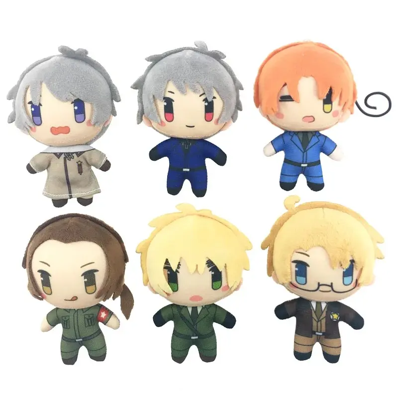 10cm Hetalia Axis Powers Mini Plush Doll Pendant Alfred F. Jones Arthur Kirkland Cosplay Stuffed Toy For Anime Fans