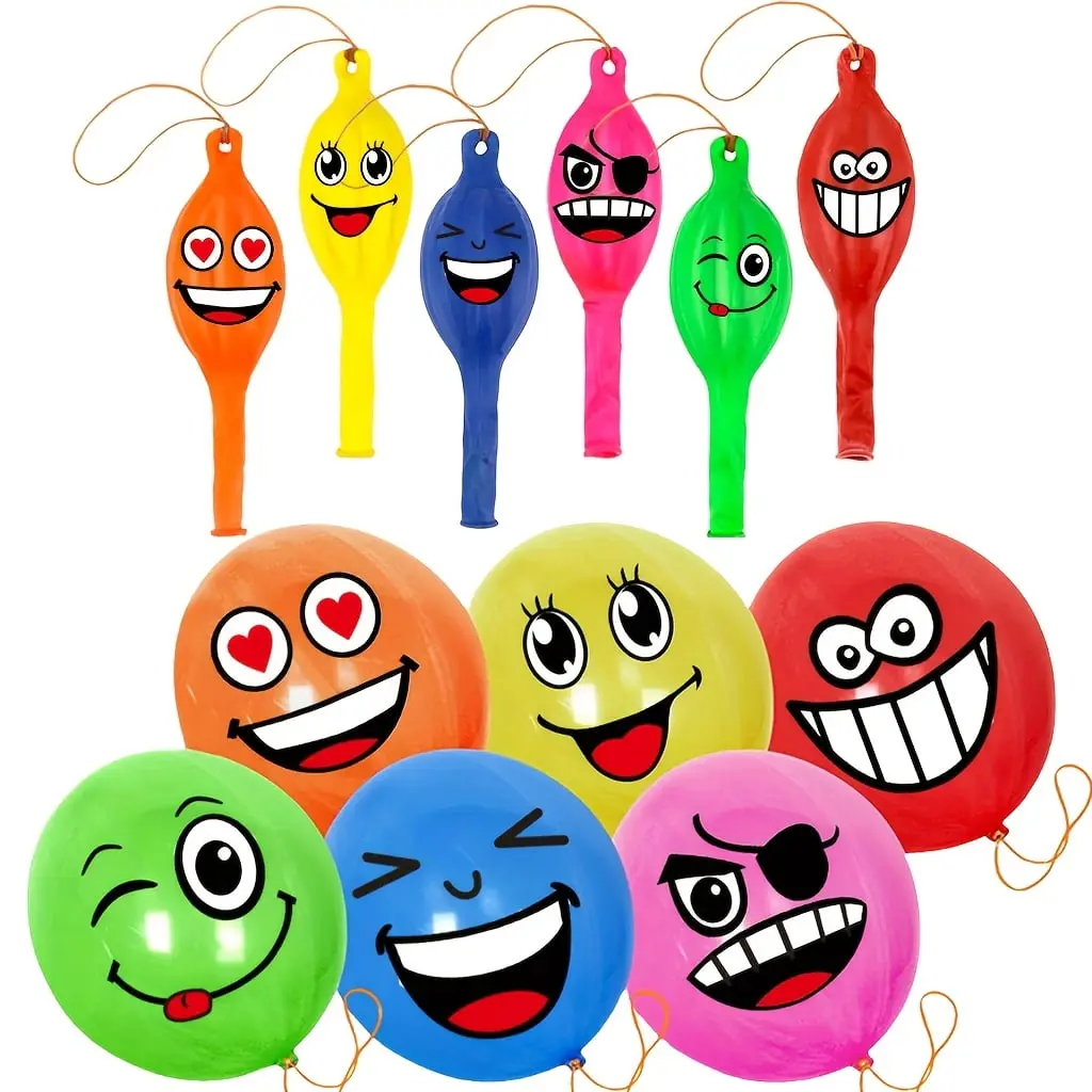18/30/48 Colorful Expression Balloons with Cheerful Faces, Perfect for Parties and Events Such As Weddings and Showers.