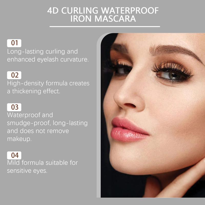 Eelhope 4d Curling Iron Mascara, Natural, Thin, Volumizing, Waterproof, Sweat Resistant Mascara