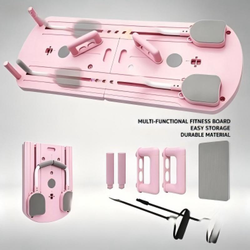 2025 Model 10-in-1 Portable Collapsible Training Board with Resistance Bands, Extended Silent Slide Track for Home Workouts