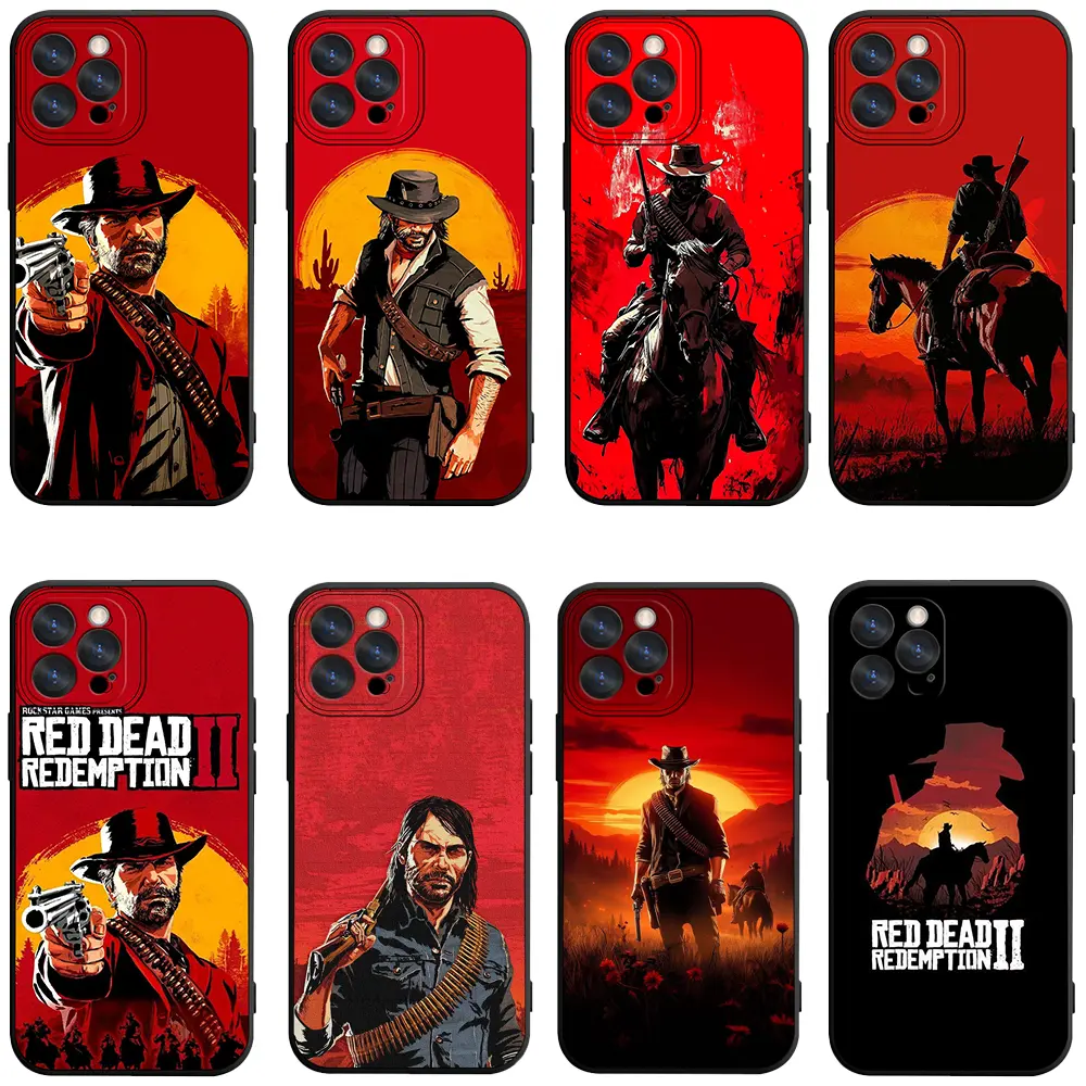 Popular Hot Game Classic Red Dead Redemption 2 Game Poster Themed Anti-Scratch Phone Case Fits iPhone 11/12/13/14/15/16/17 Pro Max/Pro/Plus and Samsung Galaxy S23/S24/S25/S26 Ultra/Plus Flagship Phones,Perfect for Daily Holiday Gifting