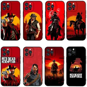 Popular Hot Game Classic Red Dead Redemption 2 Game Poster Themed Anti-Scratch Phone Case Fits iPhone 11/12/13/14/15/16/17 Pro Max/Pro/Plus and Samsung Galaxy S23/S24/S25/S26 Ultra/Plus Flagship Phones,Perfect for Daily Holiday Gifting