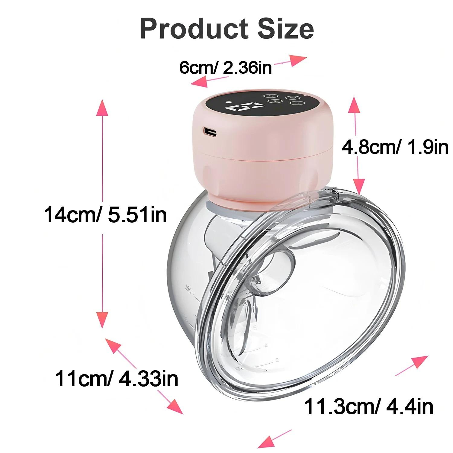 New Wearable Electric Breast Pumps Portable Hands Free Breast Pump Silent Comfort Breast Milk Extractor Collector 1PCS