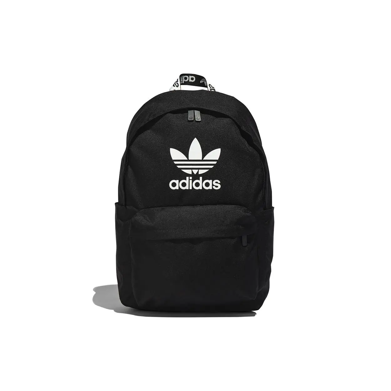 Adidas Originals Large Logo Polyester Backpack for Men and Women, Casual Sporty Style in Black